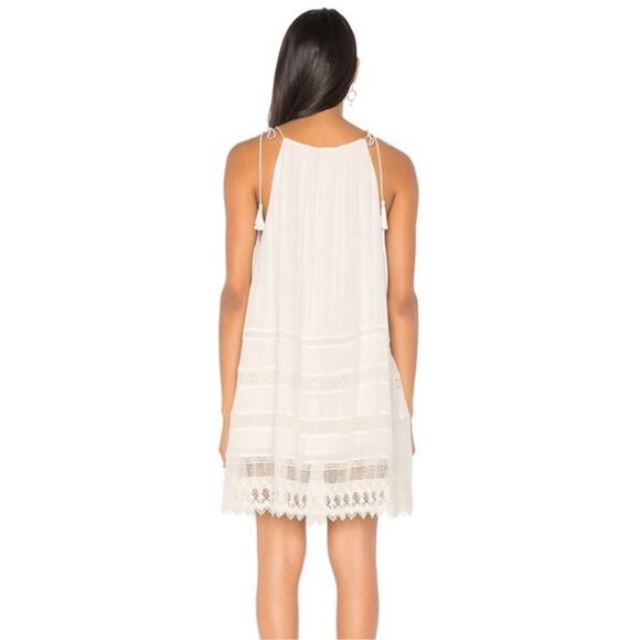ALICE + OLIVIA Dress Women XS Cream Shift Lace Trimmed Sleeveless Boho Hoco - Picture 3 of 16
